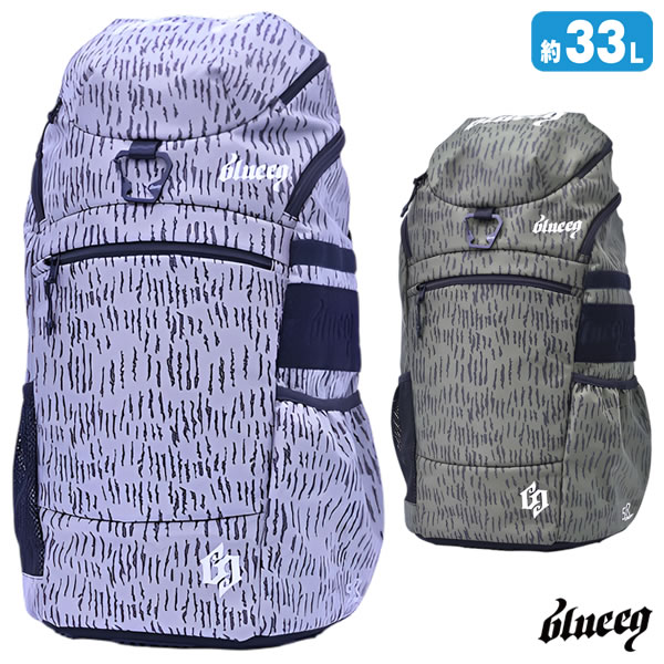 【即日発送可】blueeq（ブルイク） BQB00054 5R BP CLUB YOUTH WOLF 33 高機能バックパック 33リットル ウルフ柄 リサイクル生地使用 環境配慮型バッグ