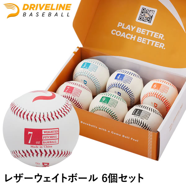 レザーウェイトボール 6個セット ドライブラインベースボール 投球練習用ボール WEBSET0006 DRIVELINE トレーニング 野球