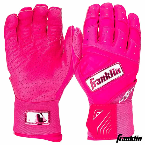 【即日送りとどける可】フランクリン（Franklin） 20781 打撃グローブ 両手用 POWERSTRAP INFINITE BATTING GLOVES PINK パワーストラップ 打撃地球儀 手関節受け支える ベイスボール
