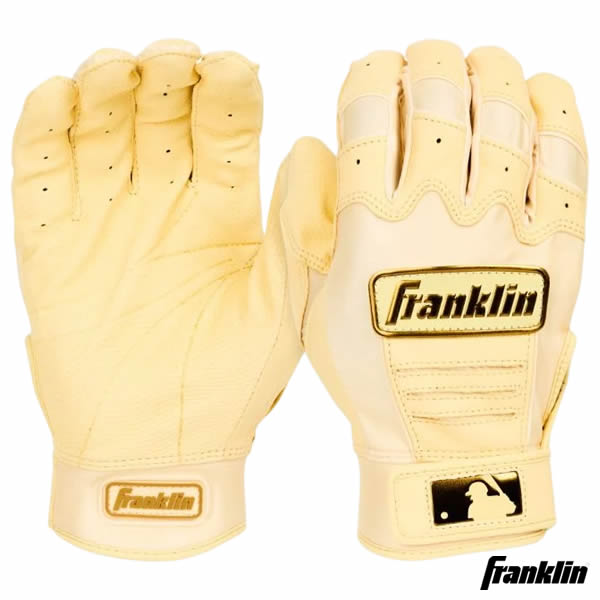 【即日発送可】＜メール便対応＞フランクリン（Franklin） 20793 バッティング手袋 両手用 CFX PRO BATTING GLOVES VANILLA/GOLD バッティンググローブ MLB 野球