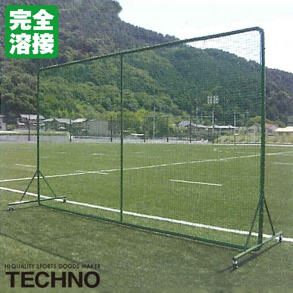 ≪メーカー直送≫テクノ（TECHNO） 1-11-611 防球フェンス 3×5m キャスター付 完全溶接 高強度 高耐久 高コスパ 送料別途見積り 受注生産 野球 ソフトボール