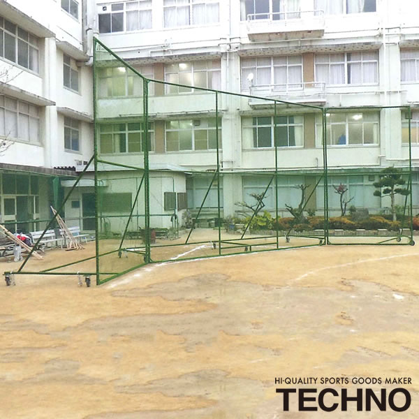 ≪メーカー直送≫テクノ（TECHNO） 1-21-440 バックネット移動式M型 送料別途見積り 受注生産 野球 ソフトボール