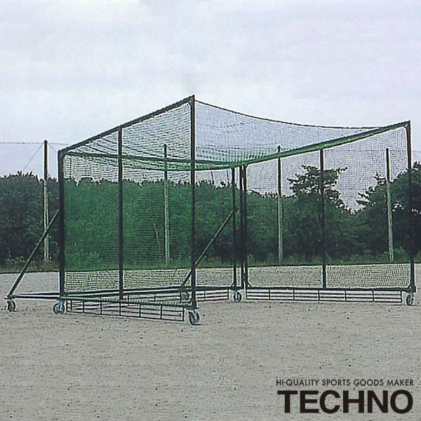 ≪メーカー直送≫テクノ（TECHNO） 1-31-410 折畳式バッティングゲージC型 送料別途見積り 受注生産 野球 ソフトボール