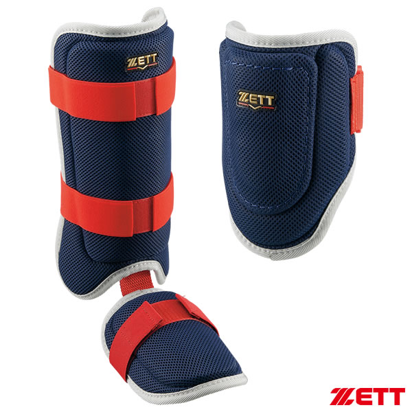 【即日送りとどける可】ゼット（ZETT） 強打者用コンパクトエルボーガード＆レッグガード 制限事項仕かける 制限事項色合い 米国海軍×赤いこと BLL395C BLL325C 決定づける兼用 メッシュ原材料 ベースボール 2026SS その他-野球・ソフトボール-スポーツ・アウトドア