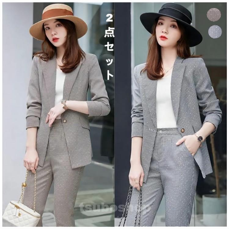 卒業式 服 母 30代 フォーマルスーツ ジャケット 通勤 レディース 2点セット パンツスーツ