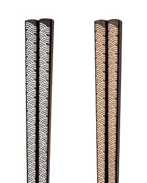 楽天市場 伝統的な手法をモダンに 一文字箸 銀 金 青海波 銀24 0cm 金22 5cm 代引き手数料無料 土直漆器