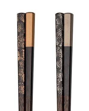 楽天市場 伝統的な手法をモダンに 一文字箸 金 銀 流星 金23 0cm 銀23 0cm 代引き手数料無料 土直漆器