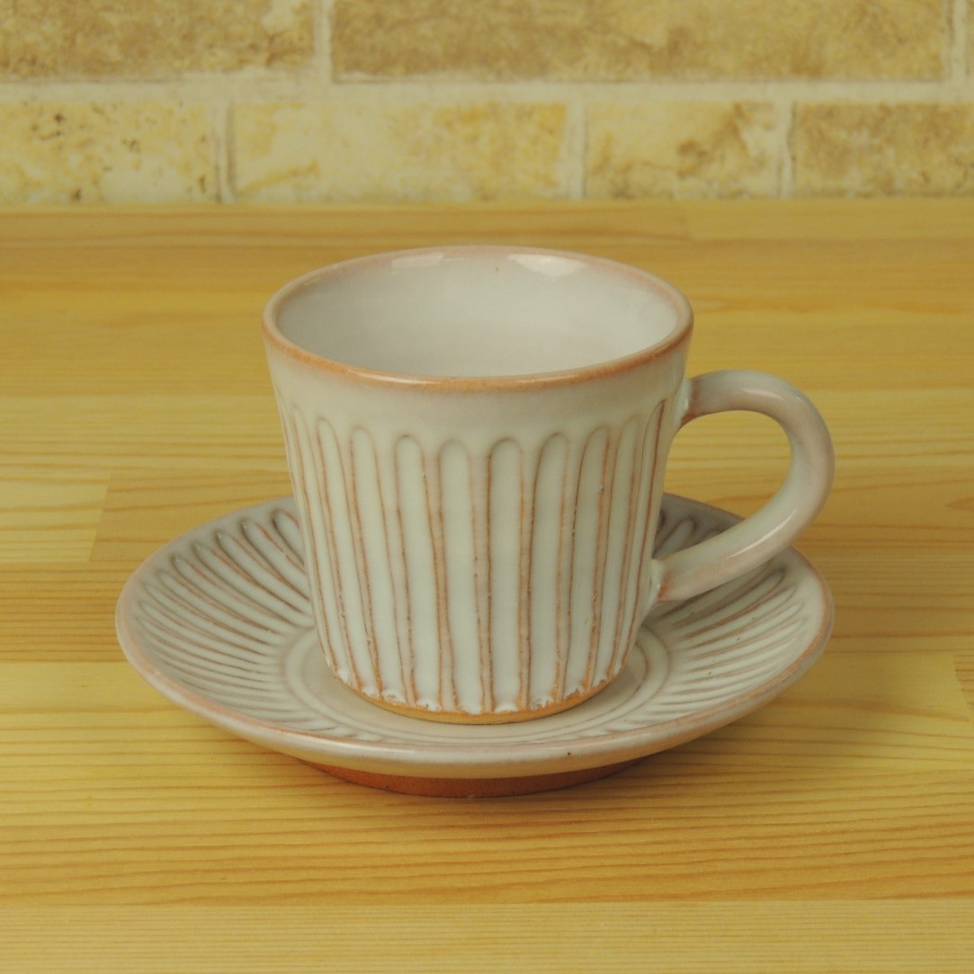 萩焼コーヒーカップ2 Amazon.co.jp: お萩焼 珈琲カップ＆ソーサー2客セット : ホーム