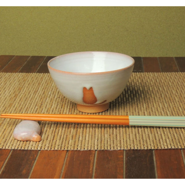 楽天市場】萩焼・ねこの箸置き、5客セット : 萩焼工房 土和窯