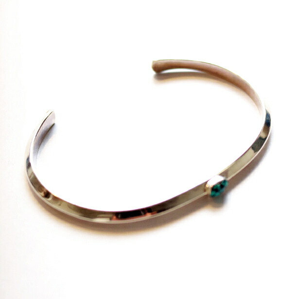 【Sunku Triangle Bangle (S) W/Turquoise】サンク シルバーバングル しろがね色 バングル 分かりやすい 青緑色 メンズ レディース ペアターコイズブレス 腕輪 バングル 差し上げ物 差し上げ物 [SK-193]