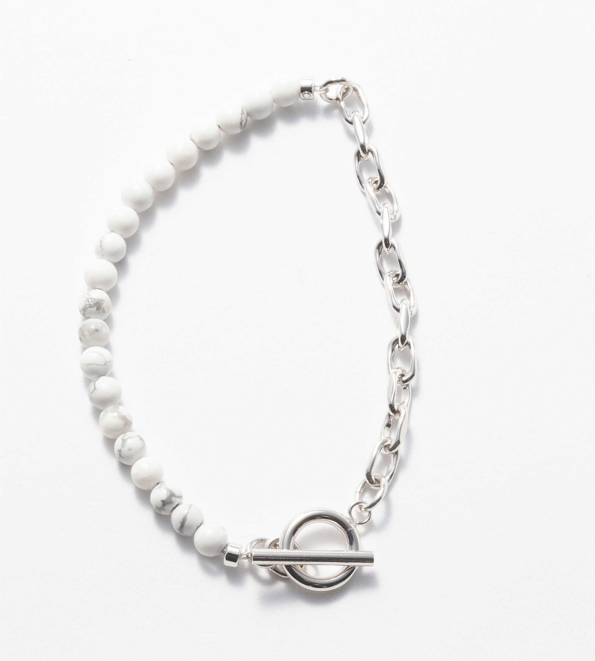 ブレスレット レディース メンズ シルバー チェーン ストーンラインデザイン 大人可愛い カジュアル モード ペアアクセ LINK CHAIN STONE LINE BRACELET tsui ツイ