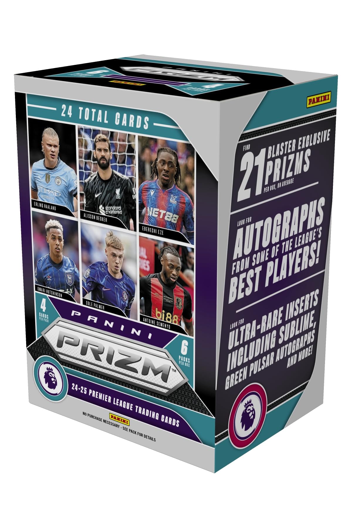 2024?25 パニーニプリズム プレミアリーグ ブラスターボックス ? EPLサッカートレーディングカード ? ブラスター限定プリズム、ルーキー、インサート付き ? パニーニ公式小売セット。