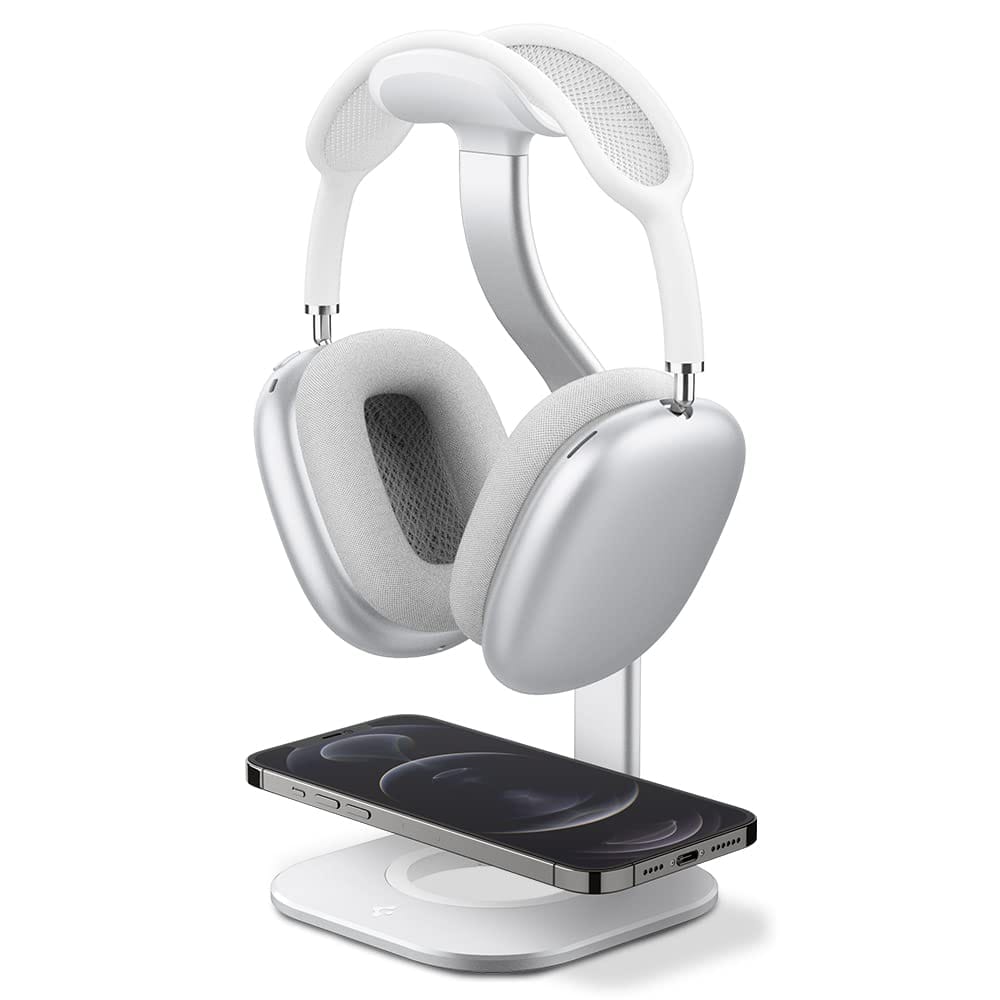 Spigen プレミアムヘッドホンスタンド AirPods Max、Sonos Ace、Bose、Beats、Sony、PlayStation、Sennheiser用に腹積もり [申し受ける器は含まれていません] アルミニウムユニバーサルヘッドホンドック - シル