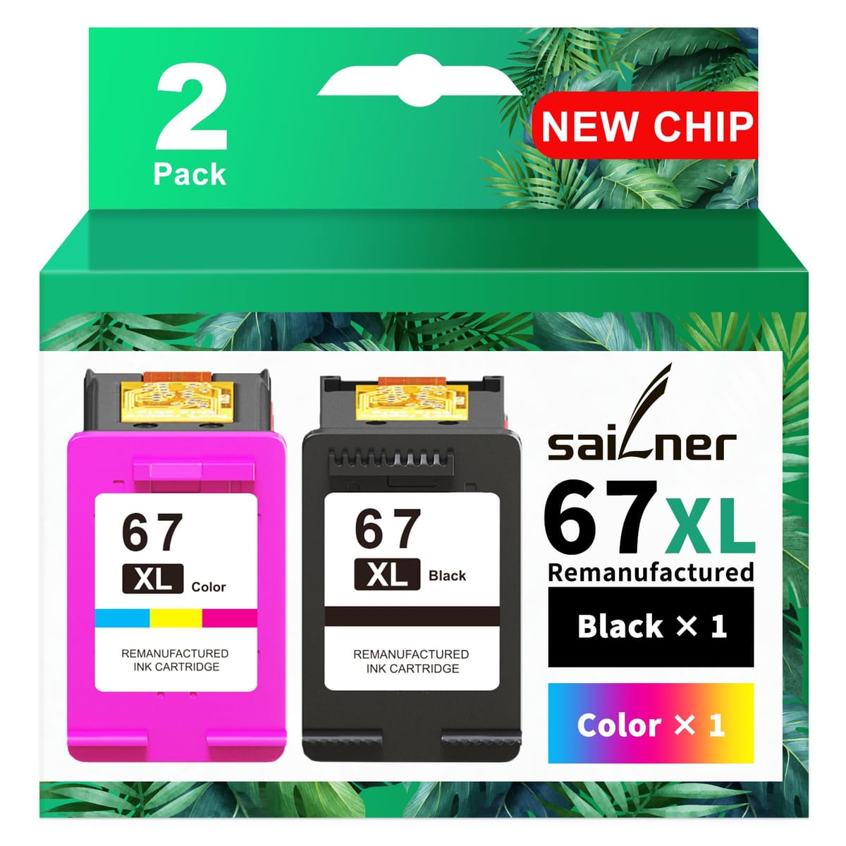 SAILNER 67XL インクカートリッジ 再生インクカートリッジ HP 67XL 67 XL 67XXL DeskJet 2755 4155 4155e 2752e 2700 2755e 4100 6400 Envy 6055 6000 6055e