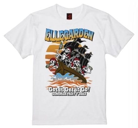 ELLEGARDEN (エルレガーデン) エルレ Get it Get it Go! SUMMER PARTY 2023 Tシャツ ホワイト|ブルースカイショップ
