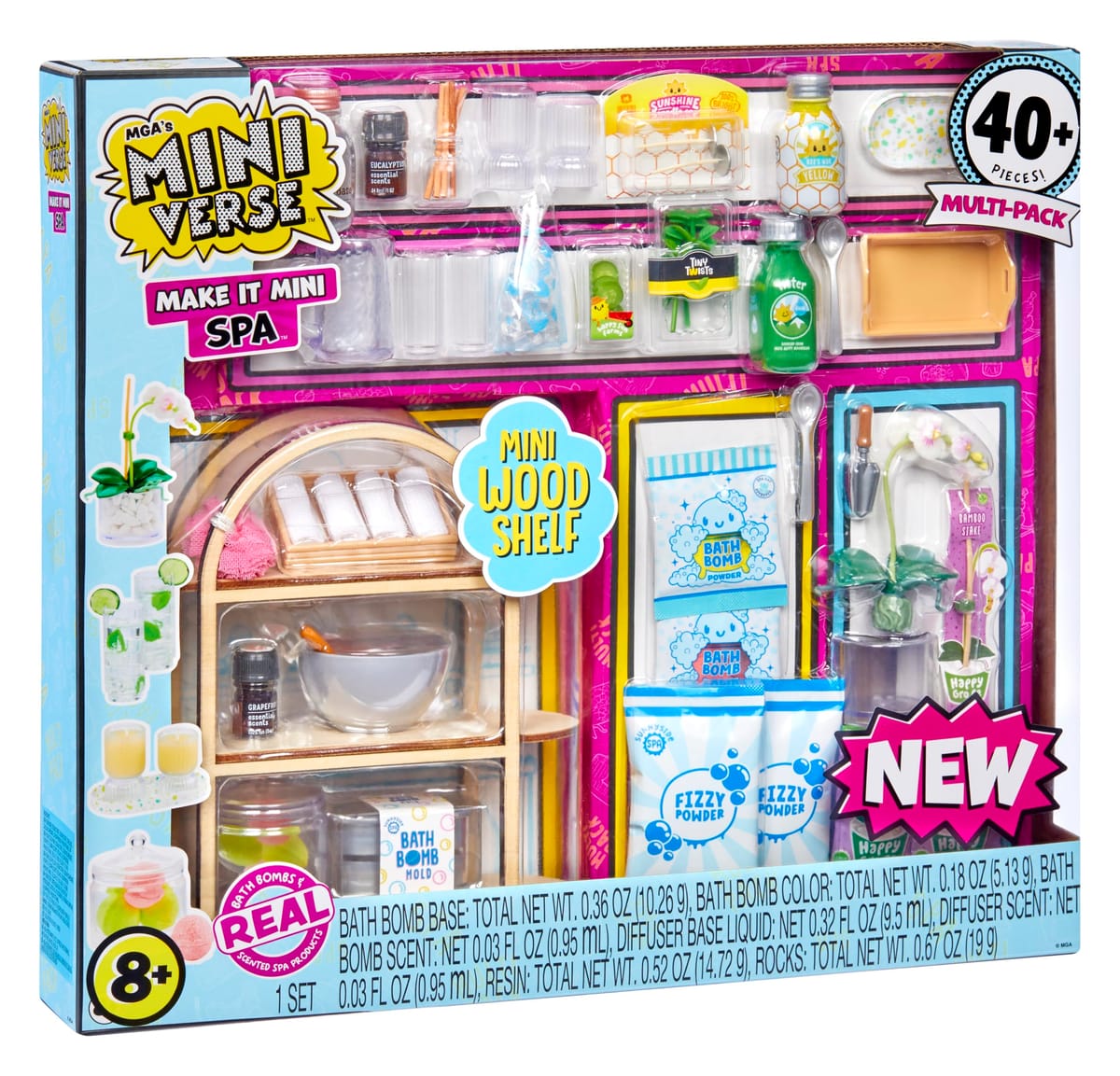MGAのMiniverse Make It Mini Spa マルチパックターゲット押さえる、ミニコレクティブル、DIY、本当に役立つことする、本物のスパ生産物、食用ではない収集家、8+