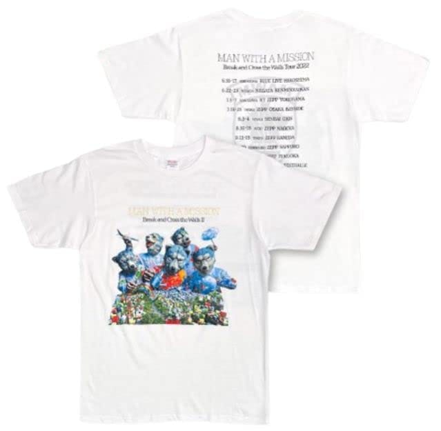 MAN WITH A MISSION（マンウィズアミッション）公式グッズ 2022 B.C.Wツアーフォト Tシャツ（B）