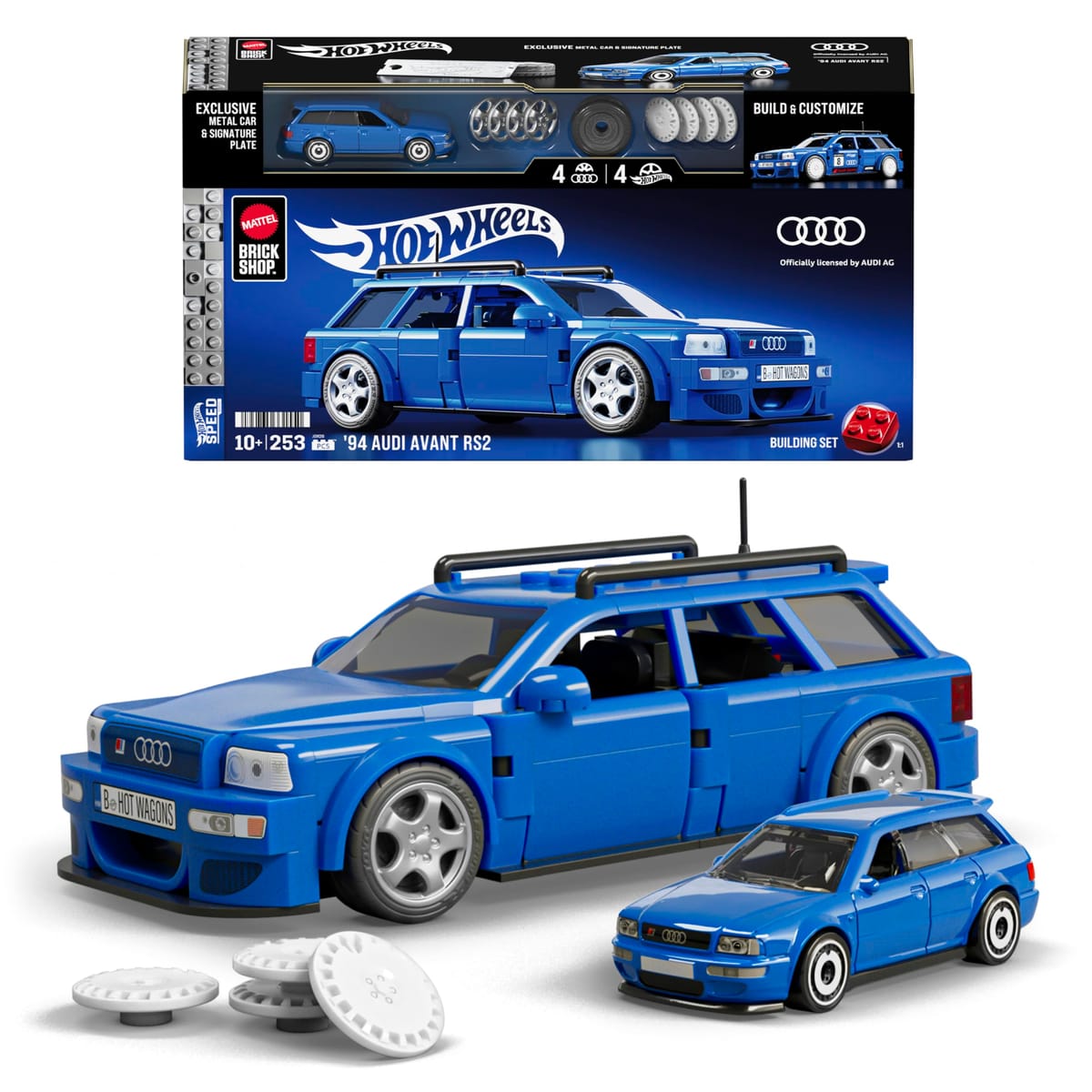 Mattel Brick Shop Hot Wheels Audi Avant RS2 精神的な統合手あそび一揃いの道具 収集家用 253個
