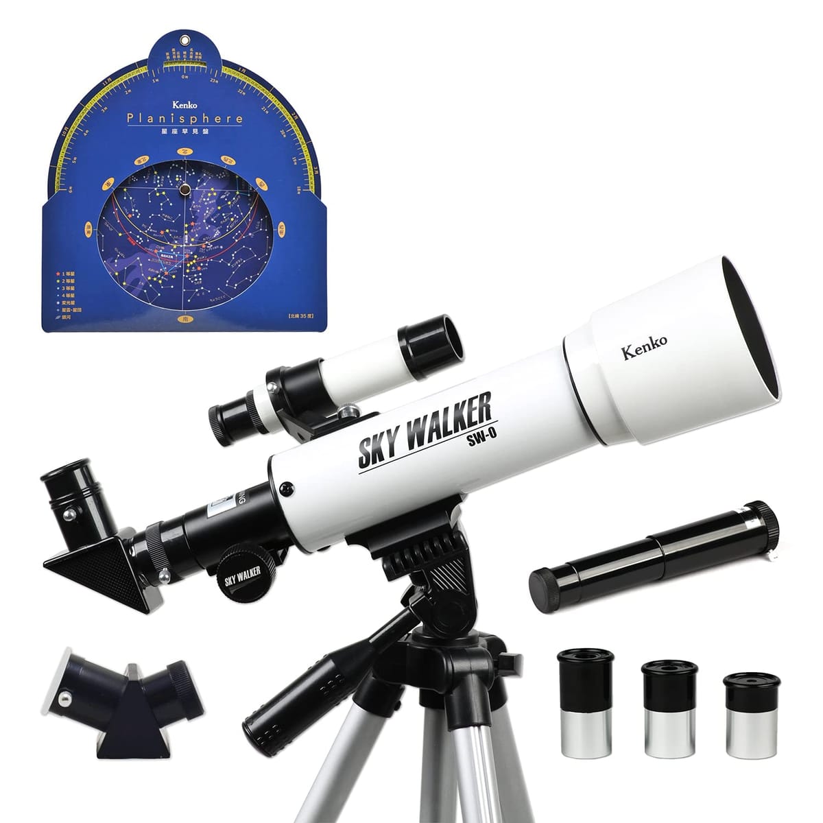 Kenko 天体望遠鏡 SKY WALKER SW-0 屈折式 口径50mm 天体・地上両用 ホワイト 111161 9,711円