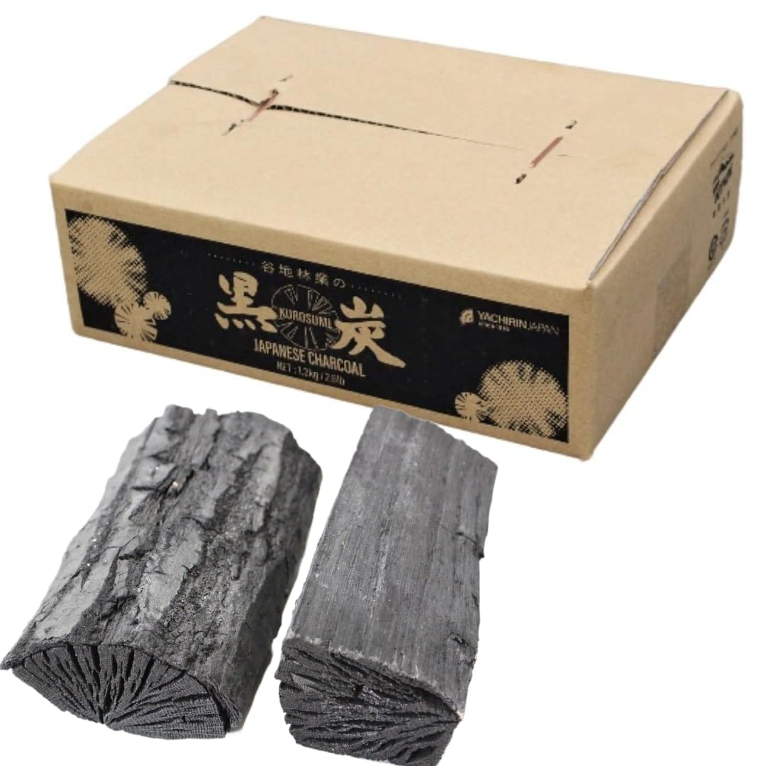 谷地林業 黒炭 一級品 木炭 ナラ 切炭 着火が早い 高火力 長時間持続 無臭 無煙 無爆跳 6cmカット bbq 炭 バーベキュー 屋内 国産 岩手県 (6kg)
