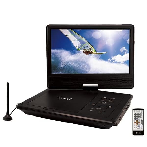 arwin 10.1インチ ポータブルフルセグDVDプレイヤー 車載バッグ付き (ブラック) APD-1013F