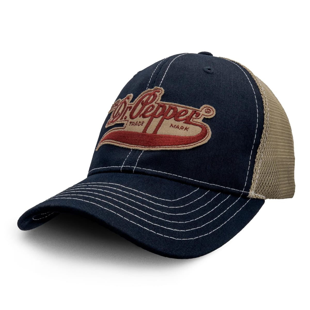 TeeラヴDrink Dr Pepper Hat |ヴィンテージTruckerスタイル帽子|スナップバック留め| Mediumクラウン| by