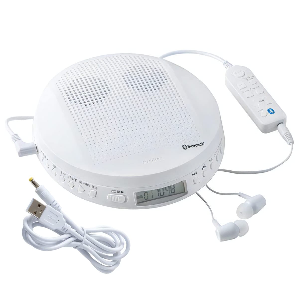 東芝 ポータブルCDプレーヤー ホワイト TY-P50(W)｜ブルースカイショップ
