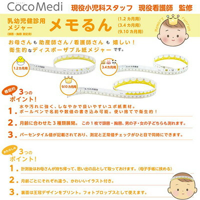 円 最大92 Offクーポン スーパーセール 割引 イトマン 乳幼児健診用 メジャー メモるん 1 2ヵ月用 300枚 10箱入 頭囲 胸囲 測定用 Cocomedi 送料無料