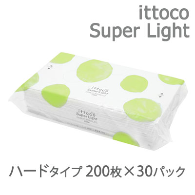 【ポイント3倍 4/4 20時から】 【個人様購入可能】● イトマン イットコ スーパーライト タオル L200 ハードタイプ 200枚×30パック (50200041) ペーパータオル 送料無料 75798