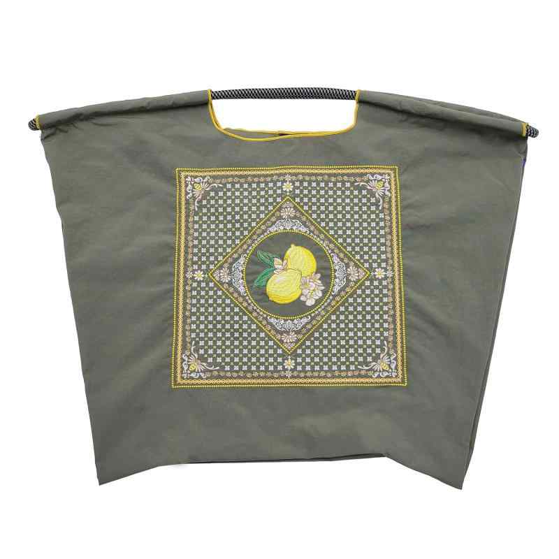 [Ball & Chain] ボールアンドチェーン 正規品 Lサイズ FLOWER FONT/LEMON BANDANA バッグ ショッピングバッグ エコバッグ トートバッグ ショルダー 刺繍 301157 301158