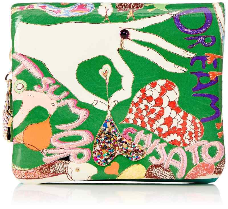 ツモリチサト ハッピースタッフ 二つ折り財布 グリーン 札入れ 57525