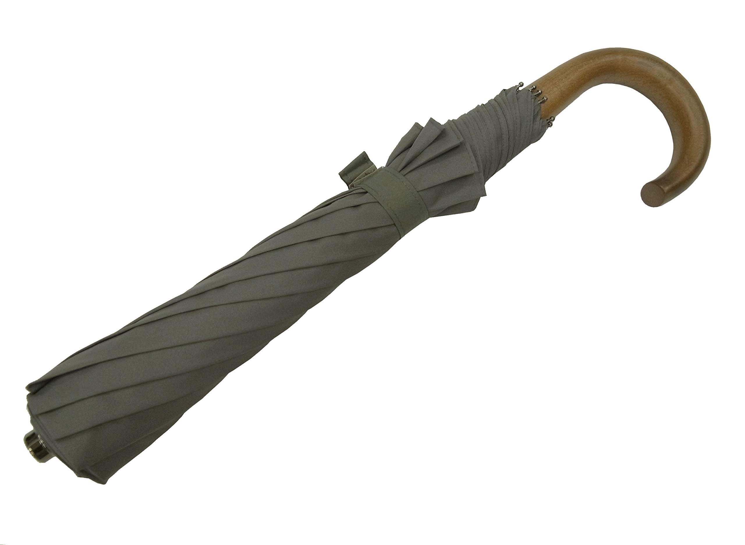 [フォックスアンブレラズ] 折りたたみ傘 10 Rib Telescopic Maple Crook アンブレラ TEL1 FX-133 パラソル部分：グレー／ハンドル? [並行輸入品]｜つかさストア