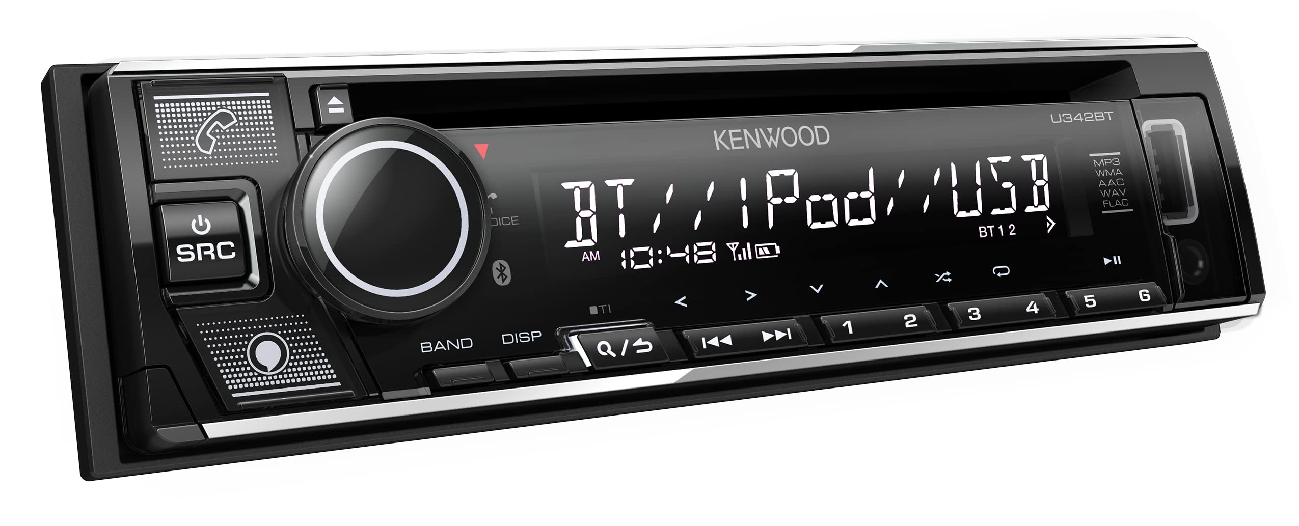 ケンウッド 1DINレシーバー U342BT MP3 WMA AAC WAV FLAC対応 CD USB iPod Bluetooth ケンウッド｜つかさストア
