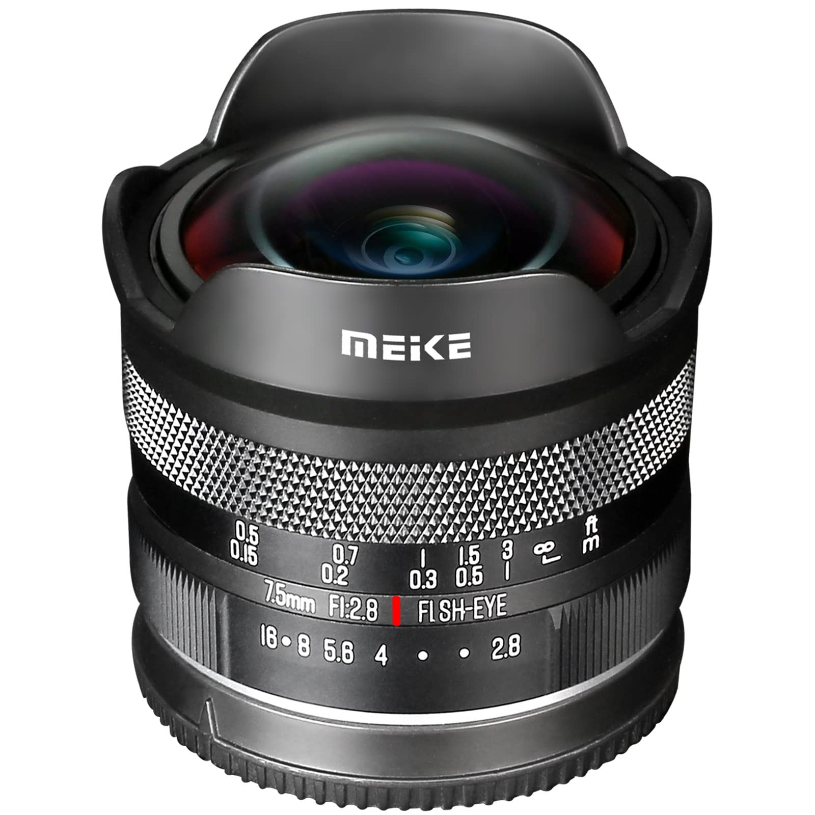 Meike 7.5mm f2.8 超広角マニュアルフォーカス 対角魚眼レンズ Panasonic Lumix M43 MFTマウント デジタルミラーレスカメラ GH3 GH4 GH5 GH6 GH7用｜つかさストア
