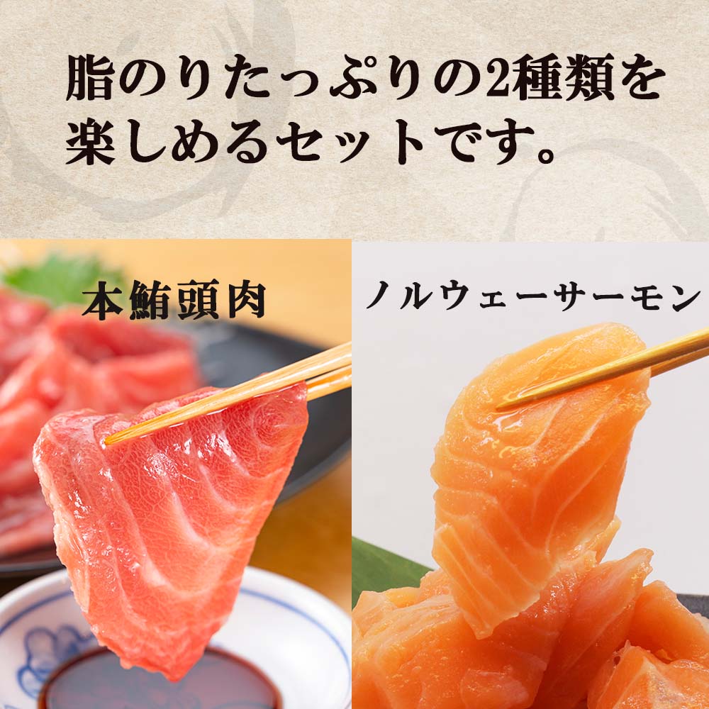 本鮪 大トロ マグロ丼 鮭 切り落としセット 刺し身 まぐろ グルメ さしみ 本まぐろ 生食サーモン 海鮮丼 頭肉 刺身 鮪 さけ