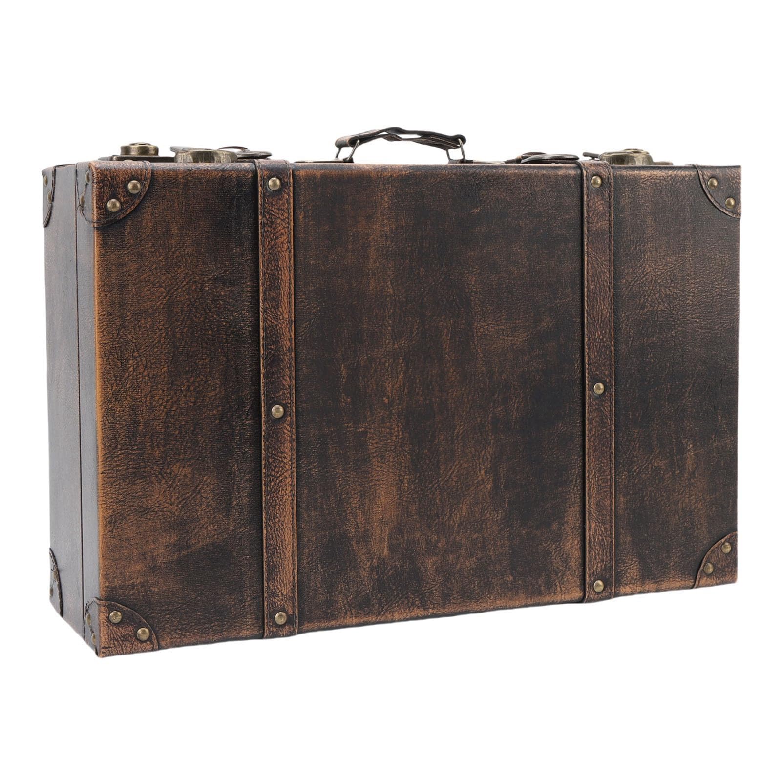 執務室や書室のかざり付けるに多役立つことなヴィンテージかざり付ける納める旅行バッグ、旅する者に至適、453015 (赤銅色)