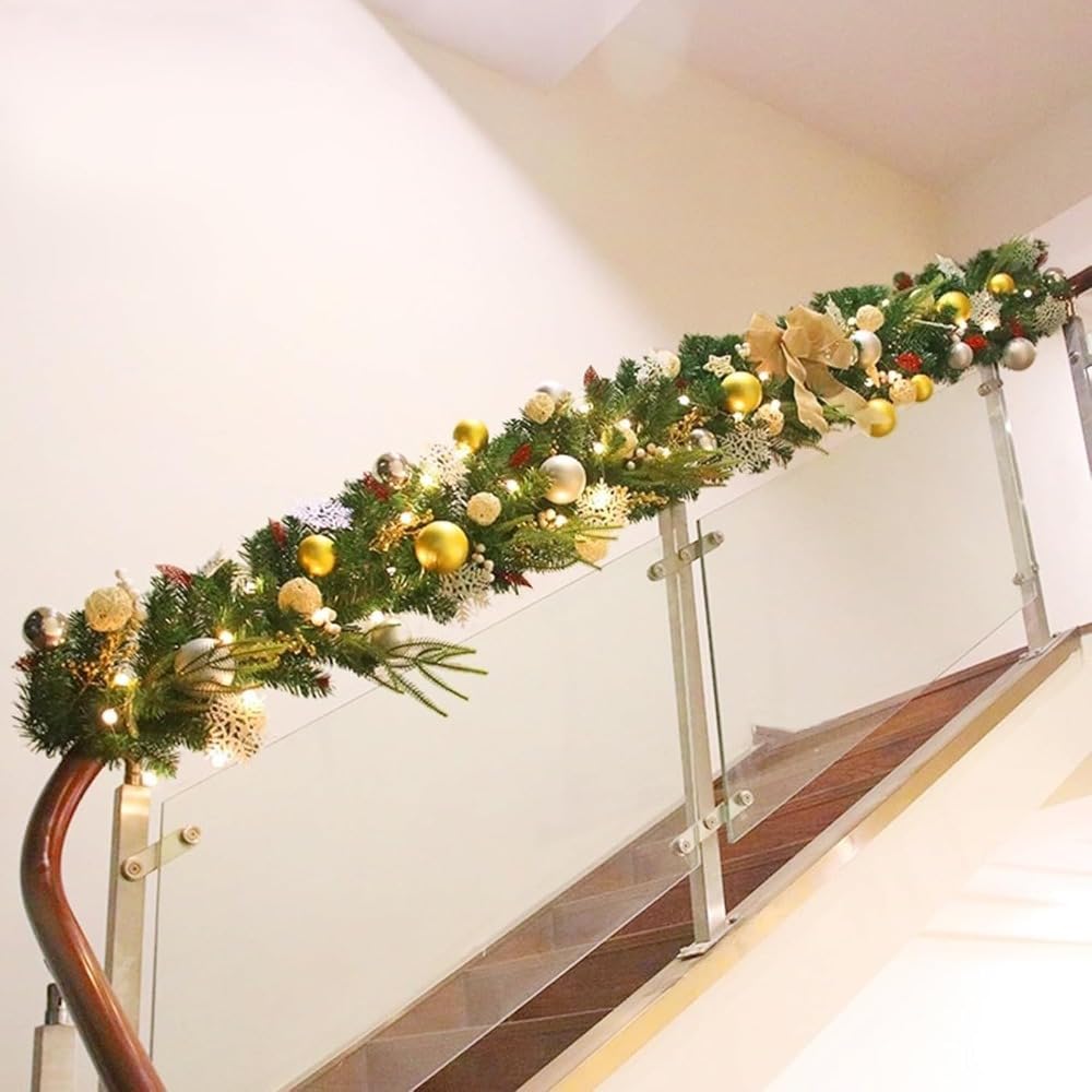 クリスマス ガーランド 2.7m 飾りつけ付き添い人 晴れ晴れしい 飾り付け 上がり段 手摺り 部屋の入り口 部屋の入り口 借り受ける 松の葉 晴れ晴れしい 室内装飾 室内 室外 寄りあい でき事 見せびらかす 映画化小物 クリスマス飾りつけ リネン続きもの 北欧風 お