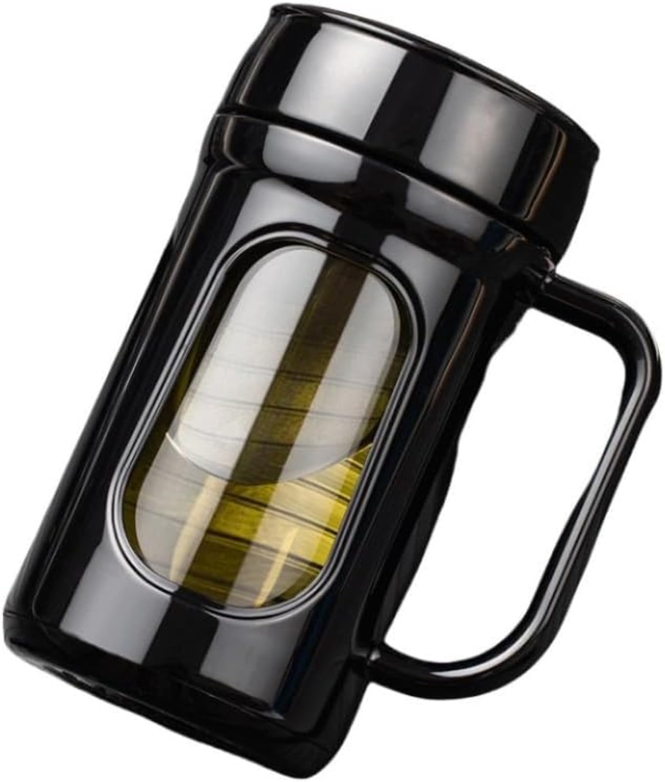 ティーカップ 耐熱ガラス マグカップ 蓋付き 茶こし付き 450ml おしゃれ ガラスマグ ハンドル付き セパレート ティーマグ お茶 紅茶 コーヒー 結露しにくい 清潔 贈り物 ギフト オフィス 家庭用 普段使い パステルカラー 北欧風|月影屋