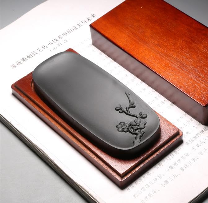 歙州硯 硯 すずり 木和氏の璧 梅刻みつける 楕円面硯 中国名硯 墨池 文房四宝 表意文字設備 写経 表意文字 御先棒 飛び切り 手のうち大きさ パウダーコンパクト 持っていく 差し上げ物 差し上げ物 室内装飾 言い慣わし芸術