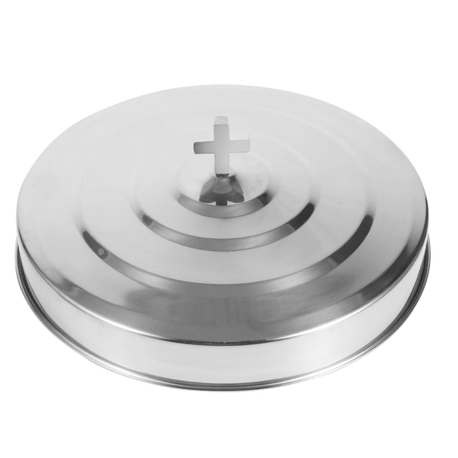 聖餐用トレイ 39穴 ステンレス製 聖餐用品 蓋付き Communion Tray 礼拝 儀式 教会備品 communion tray サーバー シャイニー仕上げ シルバー シンプル デザイン|月影屋