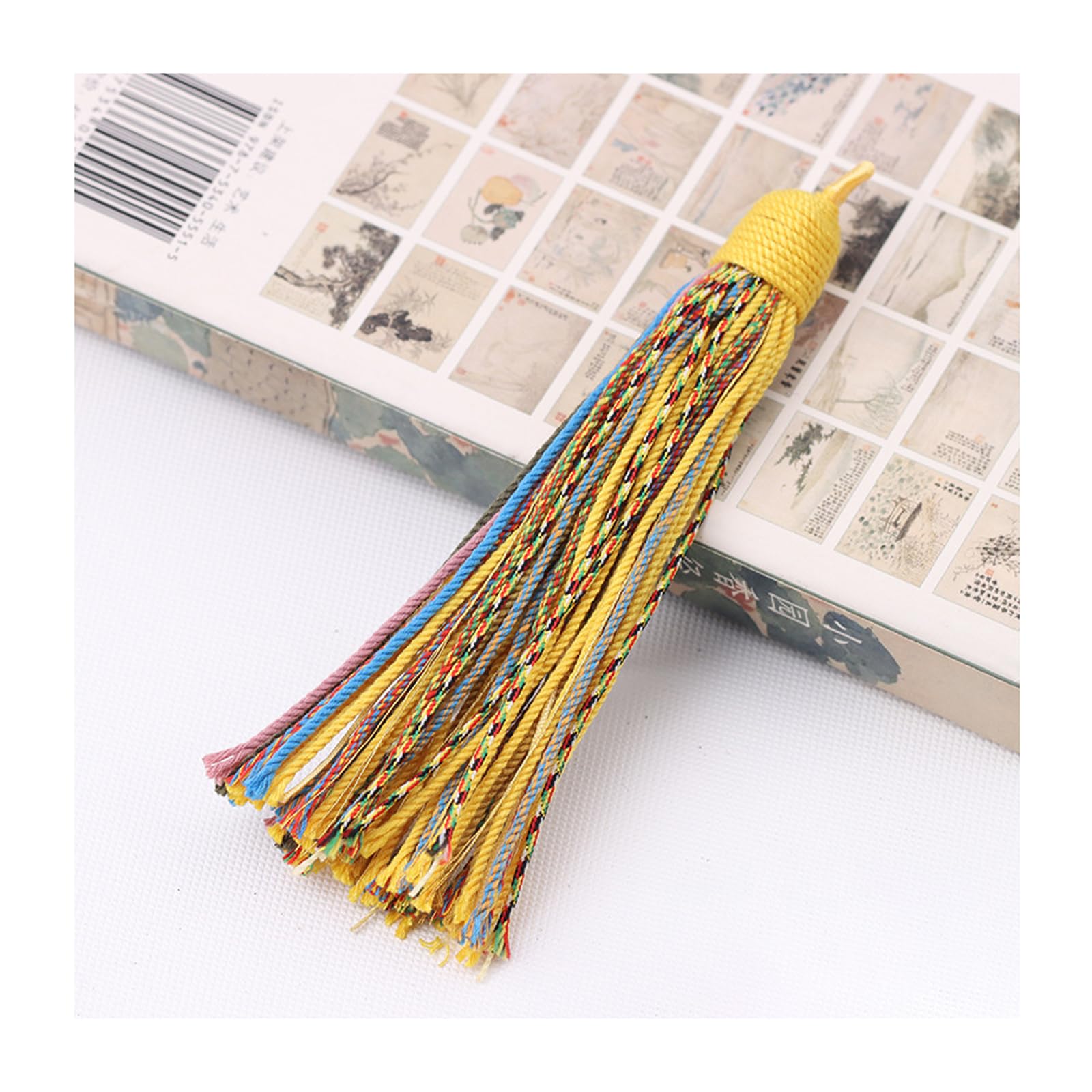タッセル ミニ 12個セット 4.72インチ マルチカラー 糸 チャーム 手芸 ハンドメイド パーツ アクセサリー 素材 キーホルダー 卒業式 衣類 DIY 飾り カザリ 小物|月影屋