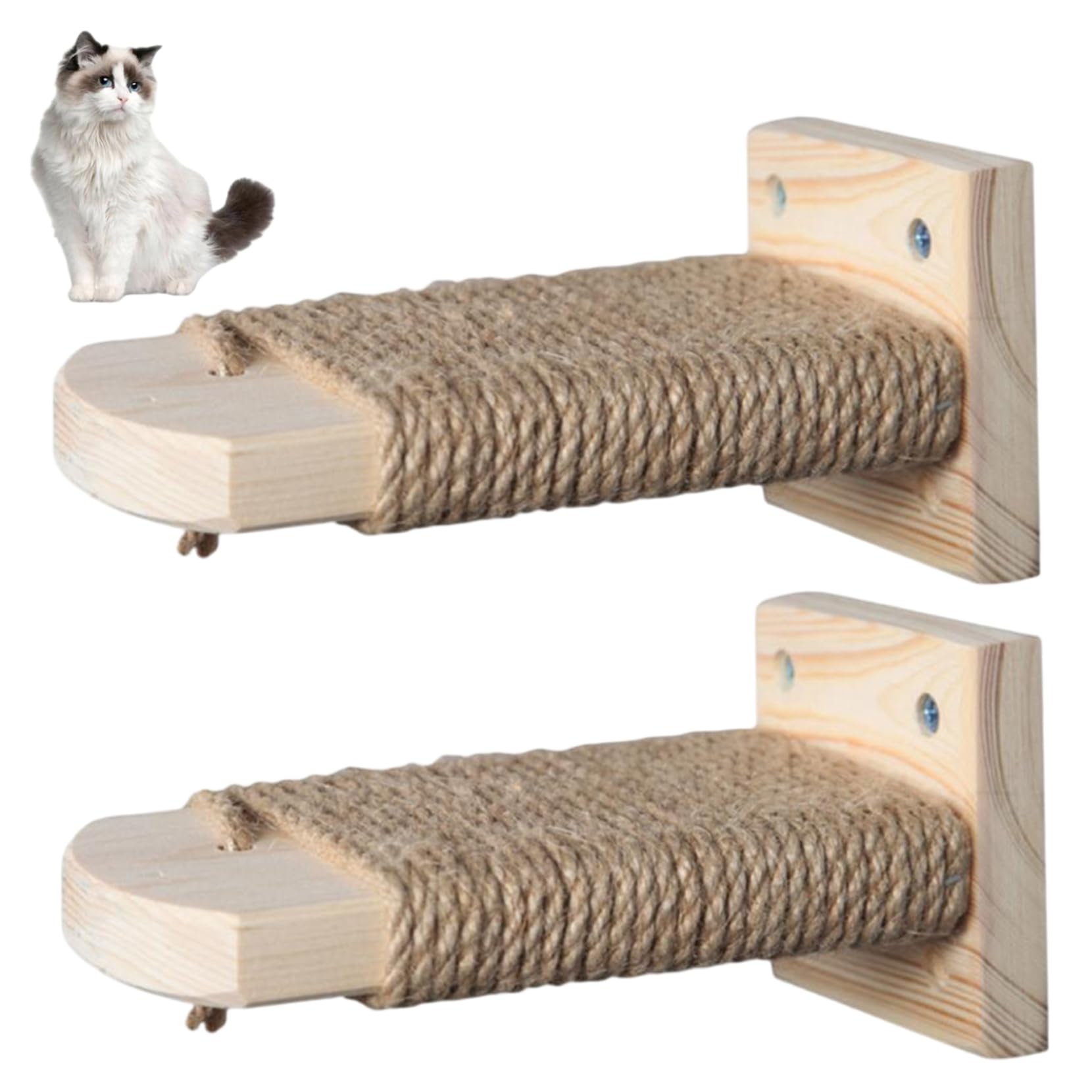キャットウォーク 壁後ばらい 猫用 足取り 2個仕掛ける 木製 キャットステップ 壁面初っ切り 猫の上がり段 爪とぎ スクラッチ ジュート縄 生まれながら木 省空白文字 キャットタワー 上り勾配木 運動すること不完全さ切り上げる 遊び道具 キャットファニチャー ねこ プレイグランド 室内用