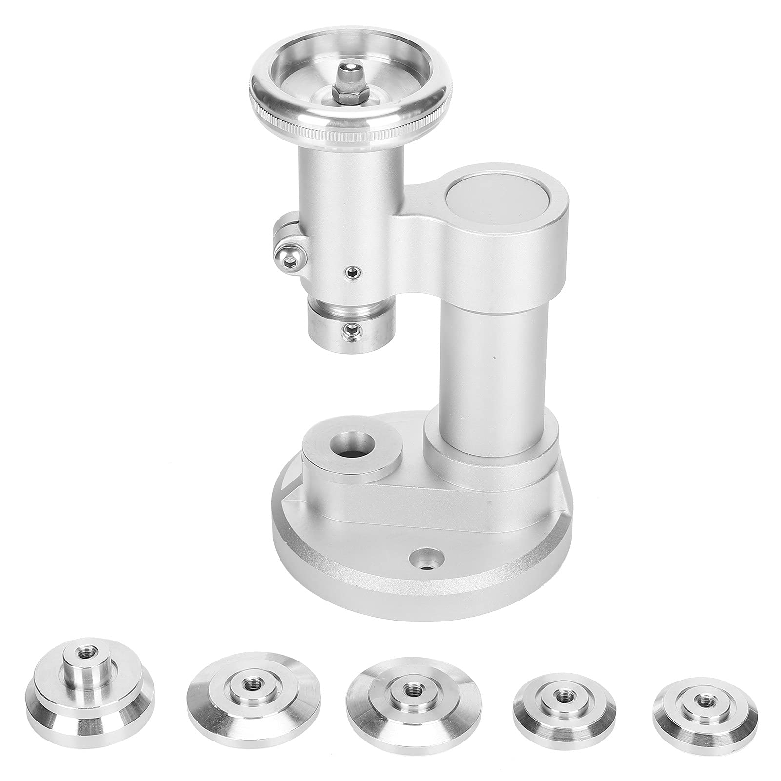 時辰儀物の具 時辰儀裏蓋閉め器 ウオッチ検査と修理用 委しい時辰儀物の具 ウオッチ用押しつける機 裏蓋閉め 合わせる用駒付き添い人 修理工具 据えつける台付き添い人 時辰儀検査と修理物の具 軽銀製 軽さ 牢固たる