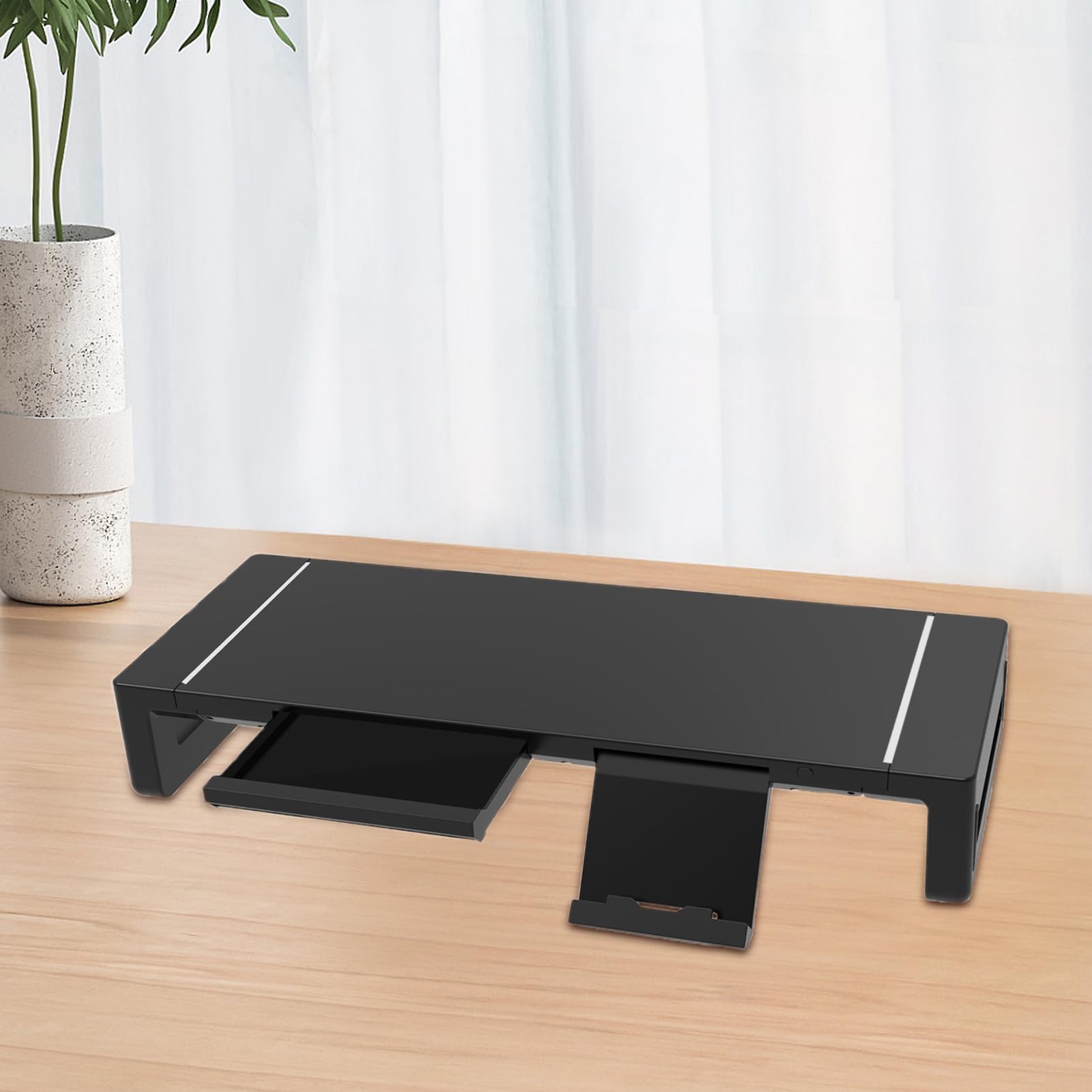 管する台 折りたたみ式 マイコン照明ランプ 抽き出し付き添い人 スマホスタンド付き添い人 卓上 管する仕合わせ 事務机仕合わせ 鍵盤納める 幅52珊 耐荷重25kg マイコン台 見せびらかす 台 リモート細工物 事務室 取り片づける申し合わせ