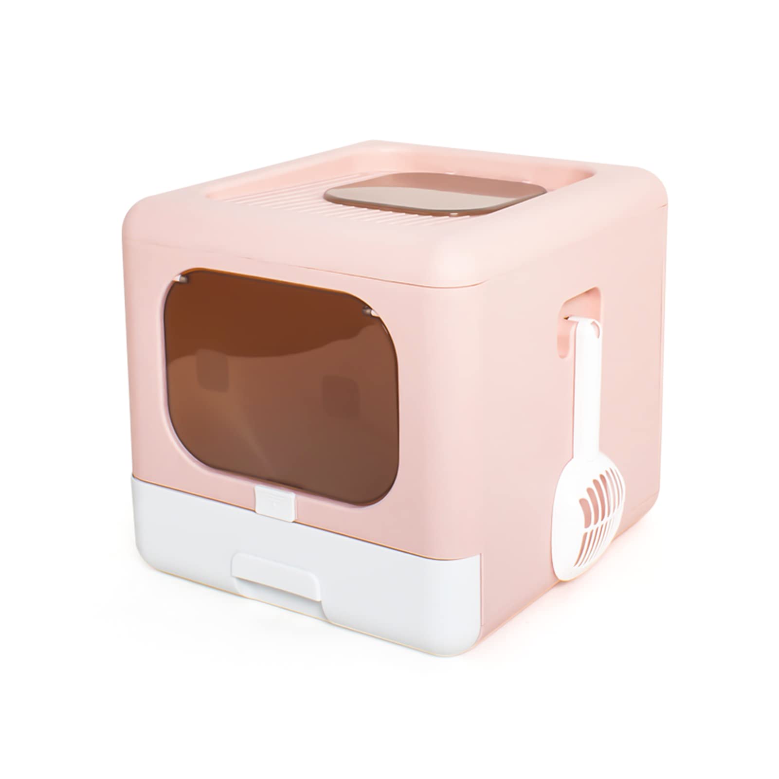 猫室内用便器 折りたたみ式 シャヴェル付き添い人 大型 猫用室内用便器本体 全密閉型 抽き出し手合い 室内用便器 飛散押しとどめる 脱臭水漉し付き添い人 精神的な統合飾り気の無い 学生寄宿舎型 トイレタリー装置