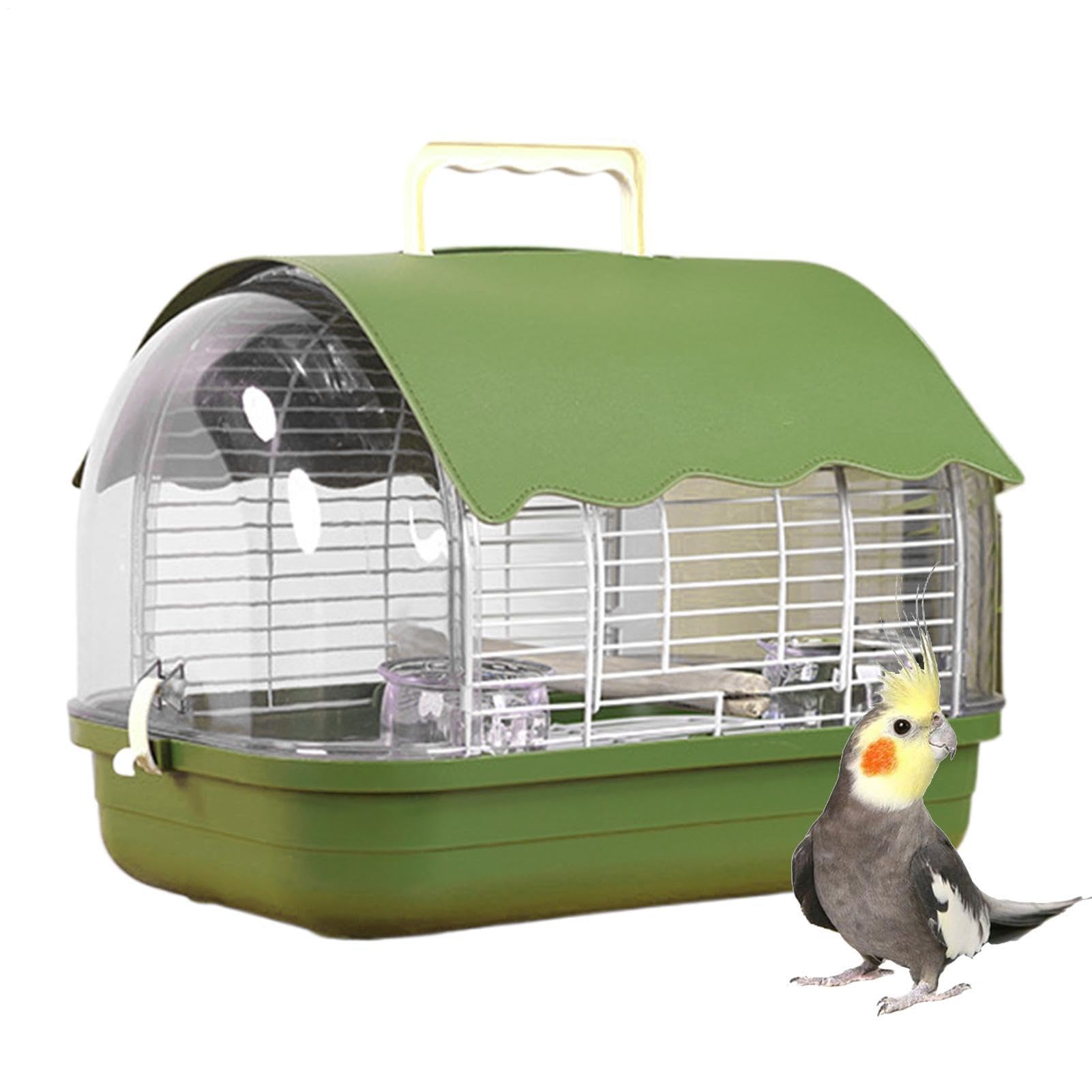 鳥類用 持ちはこび伏せ籠 お出かけ ゲージ 澄み切った窓 通気性 鳥用キャリーバッグ 持ちはこぶ 旅する 通院 防災 精神的な統合飾り気の無い 鳥籠 止まり木付き添い人 インコ 文鳥 小型小鳥用