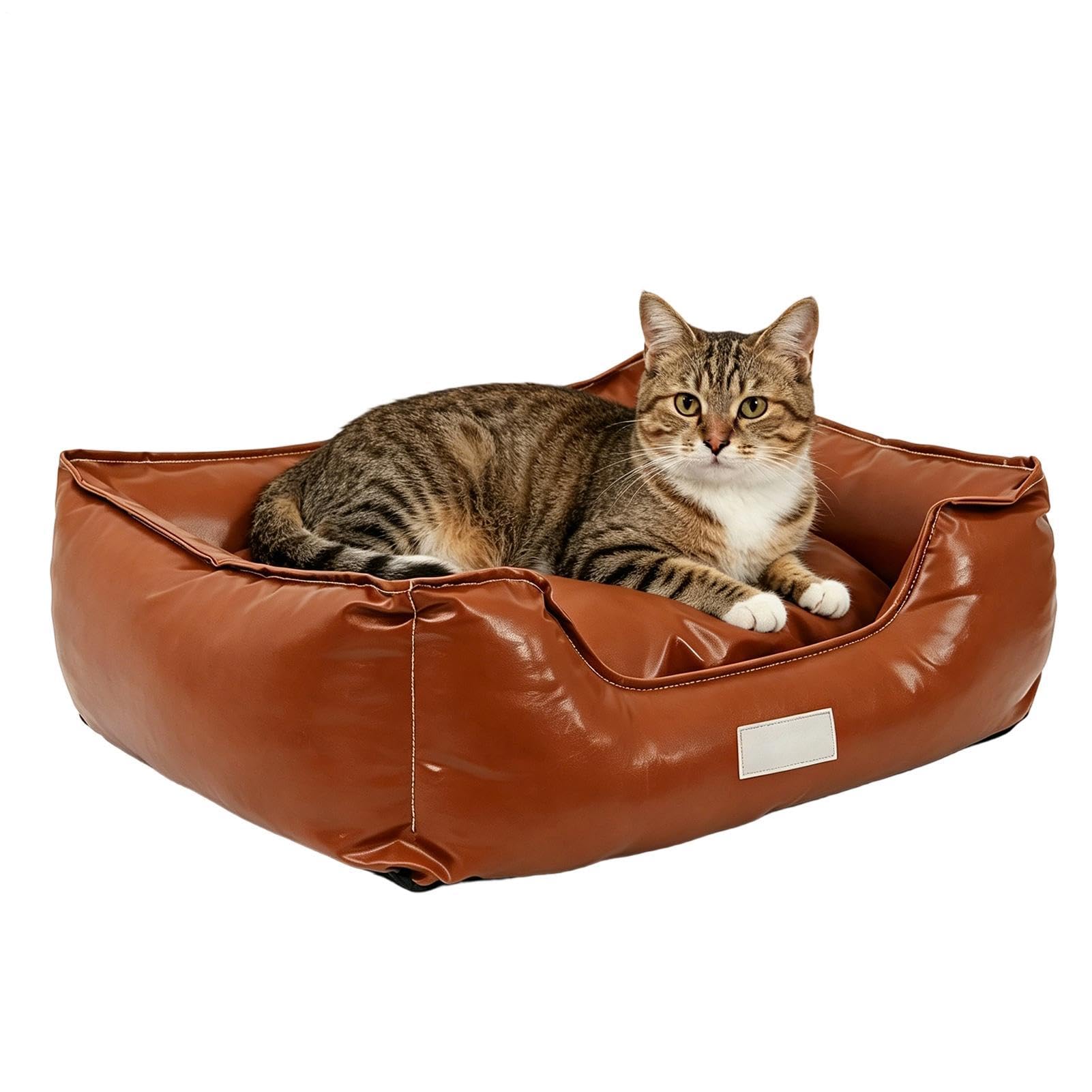 キャットベッド - ソフト洗えるレザー取り外し可能マット - ペット休息用ソファマット - 子犬用 屋内 屋外 リビング 寝室 家 自宅 庭 裏庭 パティオ バルコニー ガーデン｜月影屋