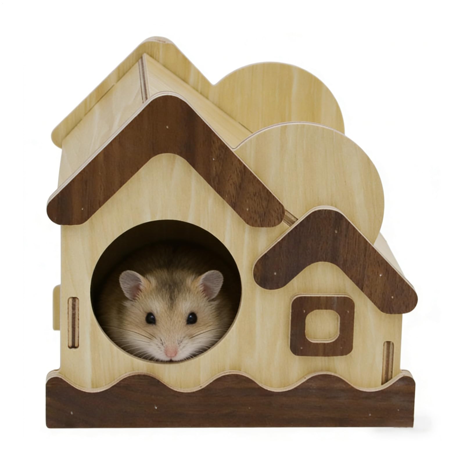 ハムスター ケージ 小動物 ハウス - ナチュラル ハット と かわいい デコレーション,ハムスター チンチラ ケージ アクセサリー | うさぎ フェレット ハリネズミ フクロモモンガーのための 遊び 睡眠 休息 環境エンリッチメント｜月影屋