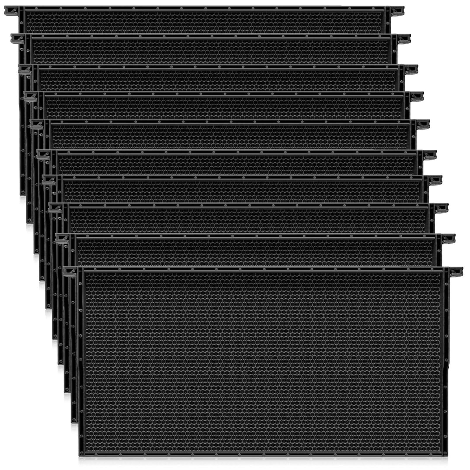 蜂の巣フレームとワックスファンデーション 10個パック 蜜蝋コーティングファンデーション付きハチの巣枠 蜂の巣枠 深いひな蜂の巣箱用養蜂フレーム 9 1/8インチ (ブラック)｜月影屋 10,377円