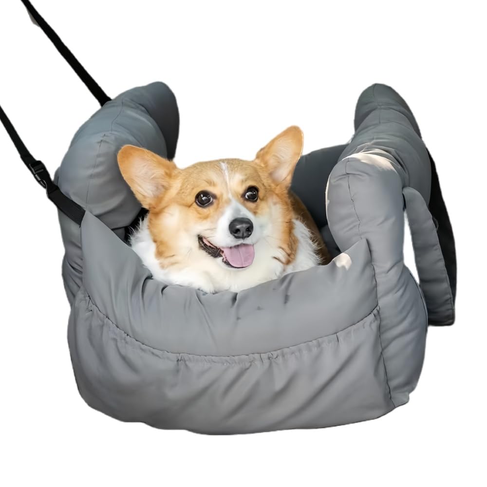 ペットバッグ、車用犬用ベッド、ポータブル、便利、多機能、小型・中型犬に適しており、冬と夏の両方に適しています。 (ダークグレー,70*60*33)｜月影屋